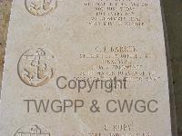 Malta (Capuccini) Naval Cemetery - Barker, Christopher James
