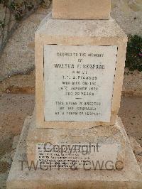 Malta (Capuccini) Naval Cemetery - Bedford, W T