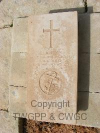 Malta (Capuccini) Naval Cemetery - Brewin, Ernest