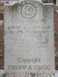 Jerusalem Protestant Cemetery - Robertson, D A C