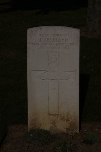 St. Souplet British Cemetery - Sheridan, J