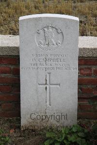 Le Cateau Military Cemetery - Campbell, D