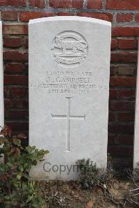 Le Cateau Military Cemetery - Campbell, J