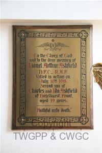 Frant (St. Alban) Churchyard - Ashfield, Lionel Arthur