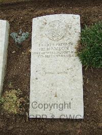 Mill Road Cemetery - Hanson, H