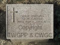 Twelve Tree Copse Cemetery - Calver, J W