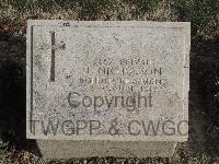 Twelve Tree Copse Cemetery - Nicholson, J