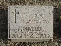 Twelve Tree Copse Cemetery - Vernon, John