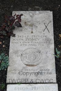 Boulogne Eastern Cemetery - Abey, John Sydney