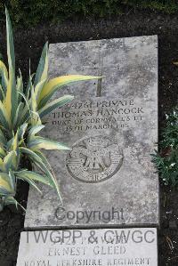 Boulogne Eastern Cemetery - Hancock, Thomas