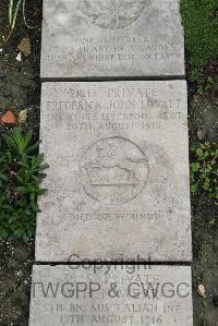 Boulogne Eastern Cemetery - Lovatt, Frederick John