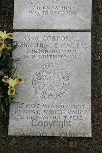 Boulogne Eastern Cemetery - MacRae, Kenneth Charles Ernest