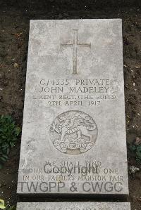 Boulogne Eastern Cemetery - Madeley, John