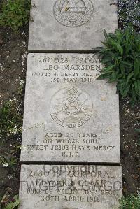 Boulogne Eastern Cemetery - Marsden, Leo