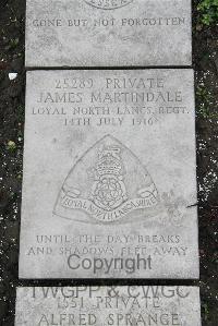 Boulogne Eastern Cemetery - Martindale, James