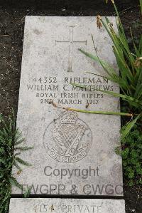 Boulogne Eastern Cemetery - Matthews, William Charles