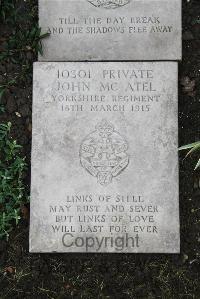 Boulogne Eastern Cemetery - McAtee, John