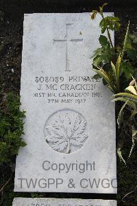 Boulogne Eastern Cemetery - McCracken, J
