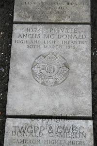Boulogne Eastern Cemetery - McDonald, Angus