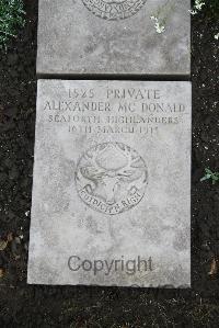 Boulogne Eastern Cemetery - McDonald, Alexander