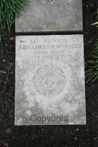 Boulogne Eastern Cemetery - McDonald, John Anderson