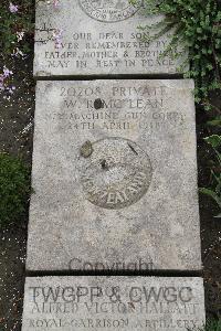 Boulogne Eastern Cemetery - McLean, William Robert