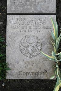 Boulogne Eastern Cemetery - McLeod, A J