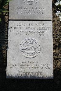 Boulogne Eastern Cemetery - Merritt, Albert Edward