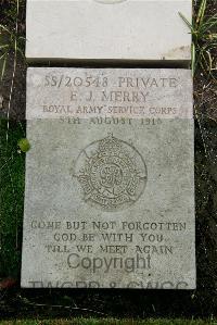 Boulogne Eastern Cemetery - Merry, E J