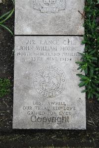 Boulogne Eastern Cemetery - Mordue, John William