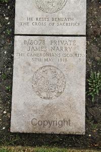 Boulogne Eastern Cemetery - Narry, James