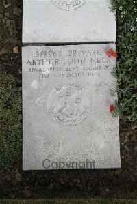 Boulogne Eastern Cemetery - Neck, Arthur John