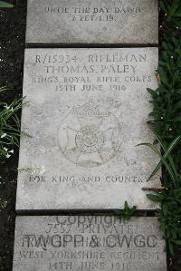 Boulogne Eastern Cemetery - Paley, Thomas