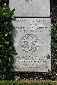 Boulogne Eastern Cemetery - Park, James