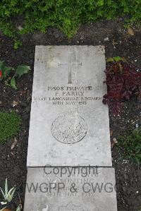 Boulogne Eastern Cemetery - Parry, F