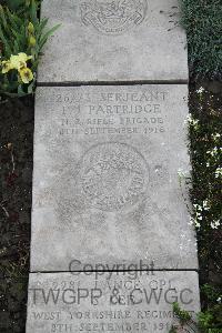 Boulogne Eastern Cemetery - Partridge, Francis James