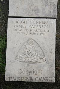 Boulogne Eastern Cemetery - Paterson, James