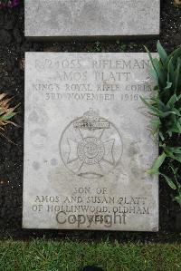 Boulogne Eastern Cemetery - Platt, Amos