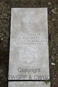 Boulogne Eastern Cemetery - Plunkett, T