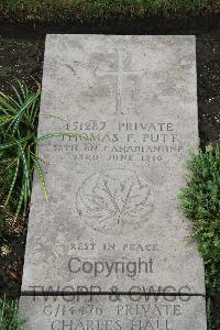 Boulogne Eastern Cemetery - Putt, Thomas