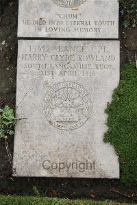Boulogne Eastern Cemetery - Rowland, Harry Clyde