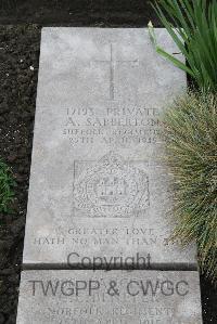 Boulogne Eastern Cemetery - Sabberton, Abiah