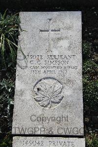 Boulogne Eastern Cemetery - Simpson, C G