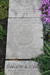 Boulogne Eastern Cemetery - Simpson, Joseph Richard