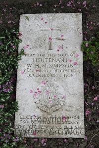 Boulogne Eastern Cemetery - Simpson, William Herbert Mostyn