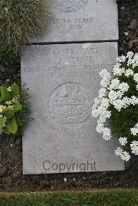 Boulogne Eastern Cemetery - Stone, A J