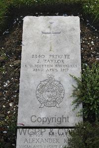 Boulogne Eastern Cemetery - Taylor, J