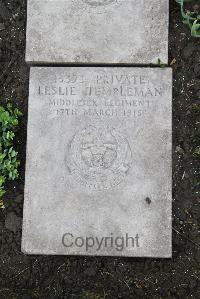Boulogne Eastern Cemetery - Templeman, Leslie