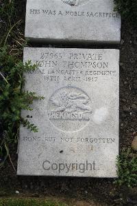 Boulogne Eastern Cemetery - Thompson, John
