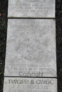 Boulogne Eastern Cemetery - Thomson, Charles